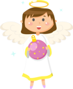 پیش‌نمایش فایل angel-smiling-girl-with-bauble-9779713 از پک فرشته