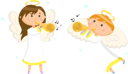 پیش‌نمایش فایل angels-with-trumpets-playing-music-9779718 از پک فرشته