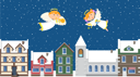 پیش‌نمایش فایل christmas-angels-above-town-in-sky-9779723 از پک فرشته