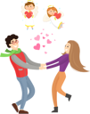 پیش‌نمایش فایل couple-in-love-and-cupid-angels-9779726 از پک فرشته