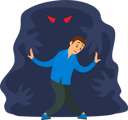 پیش‌نمایش فایل guy-next-to-monster-9792534 از پک بسته ترس