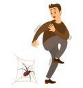پیش‌نمایش فایل man-is-suffering-from-fear-of-big-spiders-9792537 از پک بسته ترس