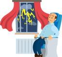 پیش‌نمایش فایل terrified-man-is-afraid-of-thunder-9792554 از پک بسته ترس