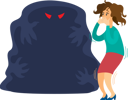 پیش‌نمایش فایل woman-scared-of-spooky-monster-from-nightmare-9792533 از پک بسته ترس