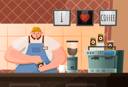 پیش‌نمایش فایل barista-making-coffee-in-coffee-shop-9847889 از پک افراد در کافه