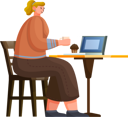 پیش‌نمایش فایل business-with-laptop-in-coffeehouse-9847878 از پک افراد در کافه