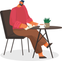 پیش‌نمایش فایل businessman-talking-on-phone-in-coffeehouse-9847899 از پک افراد در کافه