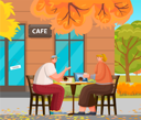 پیش‌نمایش فایل couple-meeting-on-terrace-of-coffeehouse-9847886 از پک افراد در کافه