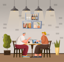 پیش‌نمایش فایل people-eat-muffins-in-cafe-9847871 از پک افراد در کافه