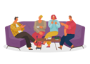 پیش‌نمایش فایل people-playing-games-in-cafe-9847902 از پک افراد در کافه