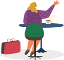 پیش‌نمایش فایل woman-sitting-in-coffeehouse-and-drink-coffee-9847900 از پک افراد در کافه