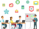 پیش‌نمایش فایل coach-and-students-with-laptops-business-training-9887155 از پک کسب و کار