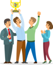 پیش‌نمایش فایل employers-and-employees-celebrate-business-winning-9887154 از پک کسب و کار