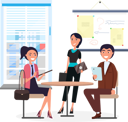پیش‌نمایش فایل happy-office-workers-and-businessman-doing-business-meeting-9887141 از پک کسب و کار