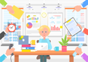 پیش‌نمایش فایل office-worker-and-colleagues-that-asking-for-help-9887124 از پک کسب و کار