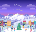 پیش‌نمایش فایل different-people-on-ice-rink-9821072 از پک کریسمس