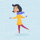 پیش‌نمایش فایل girl-skating-on-frozen-surface-9821087 از پک کریسمس