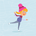 پیش‌نمایش فایل girl-skating-on-frozen-surface-9821089 از پک کریسمس