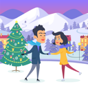 پیش‌نمایش فایل happy-couple-with-holding-hands-on-urban-icerink-9821093 از پک کریسمس