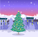 پیش‌نمایش فایل merry-christmas-and-fir-tree-on-city-9821106 از پک کریسمس