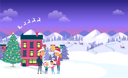 پیش‌نمایش فایل merry-christmas-on-city-and-blue-sky-9821107 از پک کریسمس