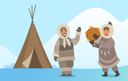پیش‌نمایش فایل eskimo-singing-with-tambourine-in-alaska-9898185 از پک زمان زمستانی