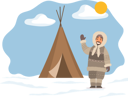 پیش‌نمایش فایل eskimo-waving-hand-near-tent-9898190 از پک زمان زمستانی
