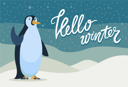 پیش‌نمایش فایل hello-winter-penguin-greeting-card-9898161 از پک زمان زمستانی