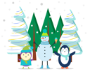 پیش‌نمایش فایل snowman-and-penguin-9898201 از پک زمان زمستانی