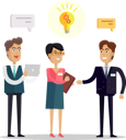 پیش‌نمایش فایل business-people-with-a-business-idea-9990960 از پک افراد کسب‌وکار