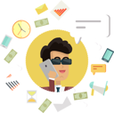 پیش‌نمایش فایل businessman-in-sunglasses-with-phone-managing-creative-office-work-9990975 از پک افراد کسب‌وکار