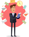 پیش‌نمایش فایل businessman-smiling-while-doing-work-9990958 از پک افراد کسب‌وکار