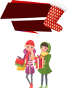 پیش‌نمایش فایل christmas-sale-friends-female-shopping-together-10005494 از پک کریسمس