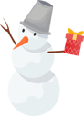 پیش‌نمایش فایل snowman-with-gift-box-10005481 از پک کریسمس