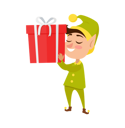 پیش‌نمایش فایل happy-elf-with-big-present-9995780 از پک کریسمس