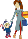 پیش‌نمایش فایل mother-and-son-going-shopping-on-christmas-9995769 از پک کریسمس