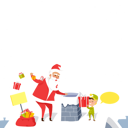پیش‌نمایش فایل santa-claus-throwing-presents-in-chimney-9995798 از پک کریسمس
