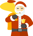پیش‌نمایش فایل santa-claus-with-bag-of-gifts-and-bell-wishes-merry-christmas-9995775 از پک کریسمس