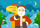 پیش‌نمایش فایل santa-claus-with-bag-of-gifts-and-bell-wishes-merry-christmas-9995793 از پک کریسمس