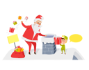 پیش‌نمایش فایل santa-giving-gift-on-christmas-night-9995776 از پک کریسمس
