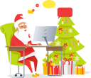 پیش‌نمایش فایل santa-reading-mail-on-christmas-day-9995773 از پک کریسمس