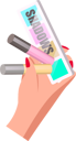 پیش‌نمایش فایل woman-hand-holding-shadows-palette-and-two-lipstick-9969372 از پک بلاگر زیبایی