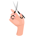 پیش‌نمایش فایل hairdressing-scissors-with-sharp-blades-and-additional-handle-for-holding-10128936 از پک کف دست