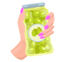 پیش‌نمایش فایل hand-with-green-olives-in-glass-jar-10128950 از پک کف دست