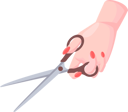پیش‌نمایش فایل iron-scissors-in-human-hand-with-brown-plastic-handle-10128944 از پک کف دست