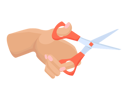 پیش‌نمایش فایل iron-scissors-in-human-hand-with-red-plastic-handle-10128945 از پک کف دست