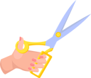 پیش‌نمایش فایل iron-scissors-in-human-hand-with-yellow-plastic-handle-10128941 از پک کف دست