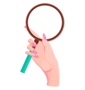 پیش‌نمایش فایل magnifying-glass-in-hand-10128963 از پک کف دست