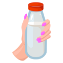 پیش‌نمایش فایل plastic-bottle-with-red-cap-with-milk-inside-10128947 از پک کف دست