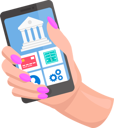 پیش‌نمایش فایل smartphone-with-app-for-contactless-transactions-10128965 از پک کف دست